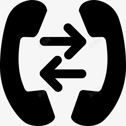 电话交谈交流互动图标svg_新图网 https://ixintu.com 互动 交流 交谈 电话交谈