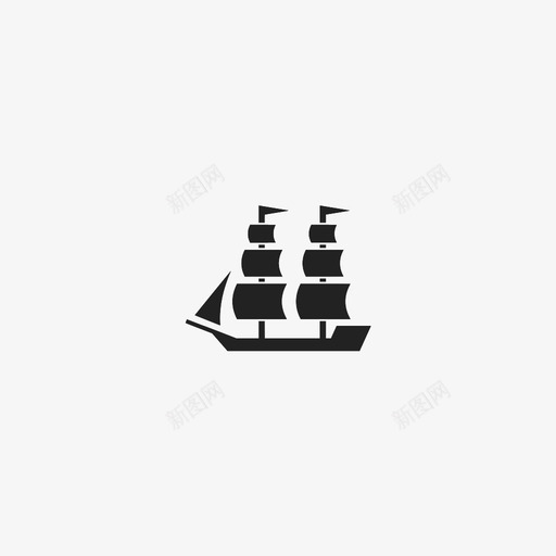 船游船海盗船图标svg_新图网 https://ixintu.com 海盗船 游船 船