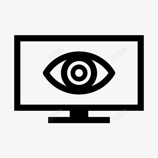 电视屏幕眼外观电视图标svg_新图网 https://ixintu.com 外观 电视 电视屏幕图标 电视屏幕眼