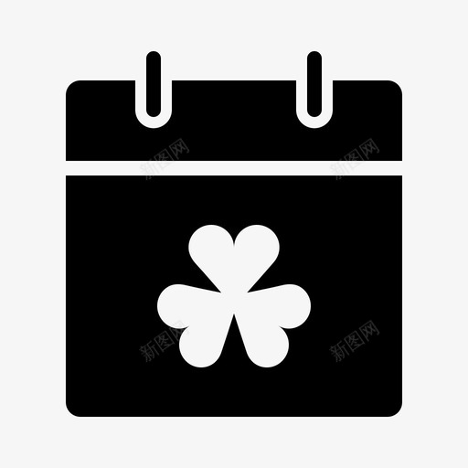 圣帕特里克日日历三叶草图标svg_新图网 https://ixintu.com 三叶草 事件 圣帕特里克日 日历 日期 春天铭文
