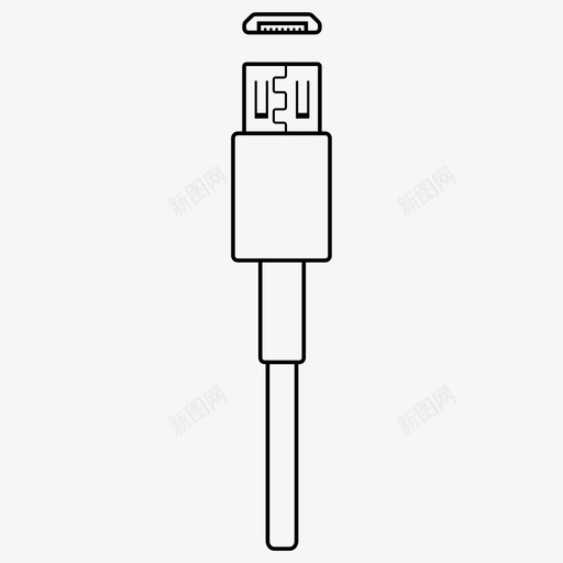 microusb线缆智能手机线缆图标svg_新图网 https://ixintu.com microusb 智能手机线缆 线缆 线缆插头