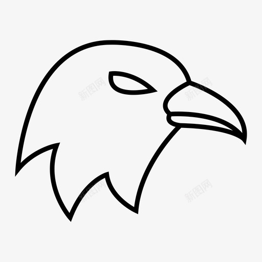 鹰动物脸图标svg_新图网 https://ixintu.com 动物 头 脸 鸟 鹰