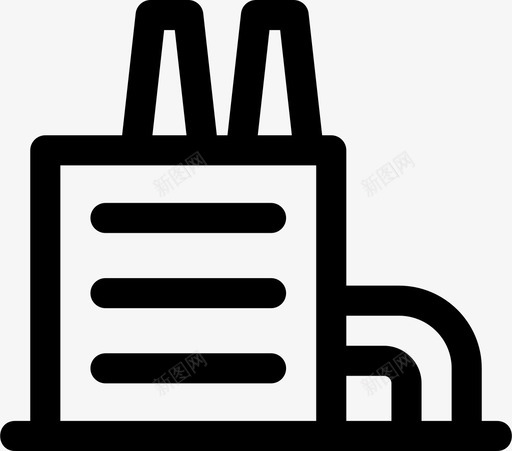 工厂工业电力图标svg_新图网 https://ixintu.com 工业 工厂 热力 生产 电力 能源供应