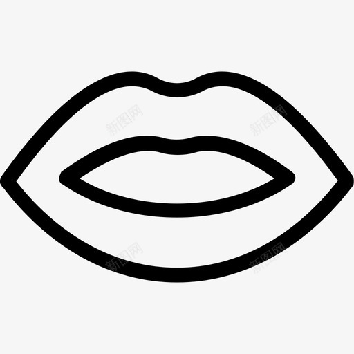 女人的嘴唇吻嘴图标svg_新图网 https://ixintu.com 吻 嘴 女人的嘴唇 微笑 爱情和婚礼线图标