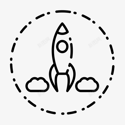 火箭发射导弹图标svg_新图网 https://ixintu.com 发射 商业金融卷3风格 太空 宇宙飞船 导弹 火箭