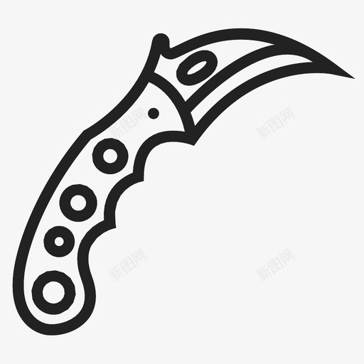 刀匕首狩猎图标svg_新图网 https://ixintu.com 刀 匕首 武器 狩猎