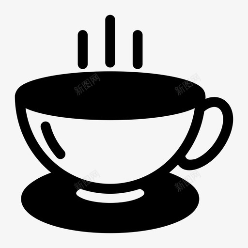 茶杯咖啡热杯图标svg_新图网 https://ixintu.com 咖啡 热杯 玻璃杯 茶杯