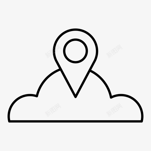 云图图钉地图图钉标记图标svg_新图网 https://ixintu.com 云图图钉 地图图钉 标记 点