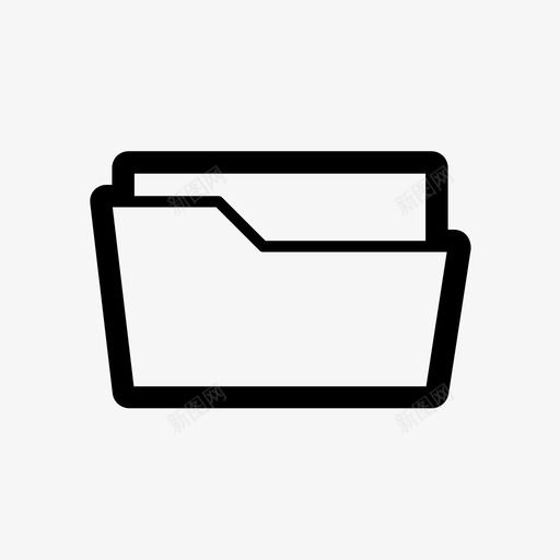 文件夹文档打开图标svg_新图网 https://ixintu.com 打开 文件夹 文件夹粗体 文档