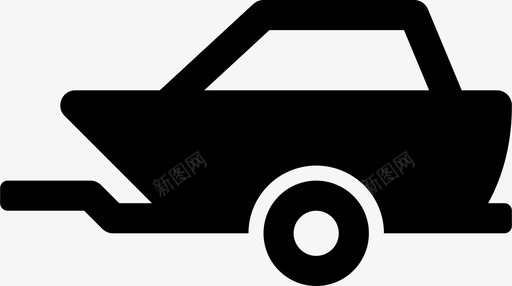 船汽车拖车图标svg_新图网 https://ixintu.com 拖车 汽车 汽车填充 船 车辆 运输