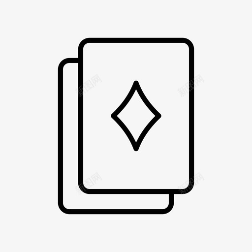 纸牌钻石游戏扑克牌图标svg_新图网 https://ixintu.com 扑克牌 游戏 纸牌钻石