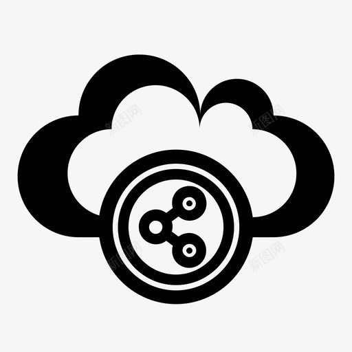云共享分配云计算图标svg_新图网 https://ixintu.com 云共享 云数据 云服务 云服务器 云计算 分配
