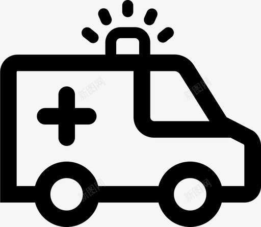 救护车车辆图标svg_新图网 https://ixintu.com 救护车 车辆