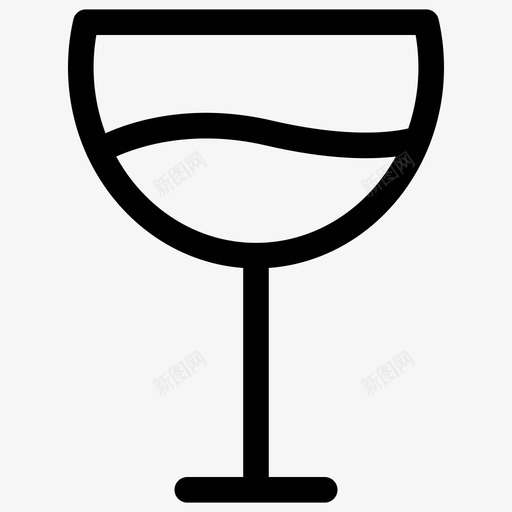 葡萄酒玻璃杯图标svg_新图网 https://ixintu.com 玻璃杯 葡萄酒