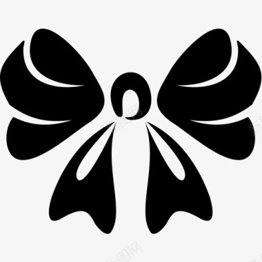 蝴蝶结丝带节日的象征图标图标