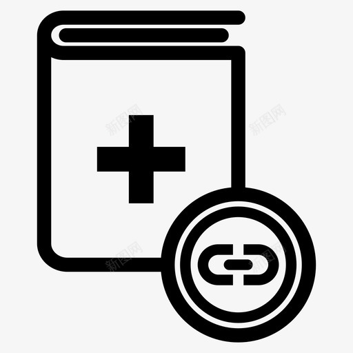 医学书籍链接连接药物图标svg_新图网 https://ixintu.com 医学 医学书籍链接 医院 药物 连接