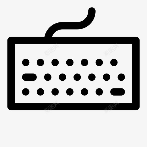 键盘电脑键盘外设图标svg_新图网 https://ixintu.com 外设 电脑键盘 纯线路 键盘