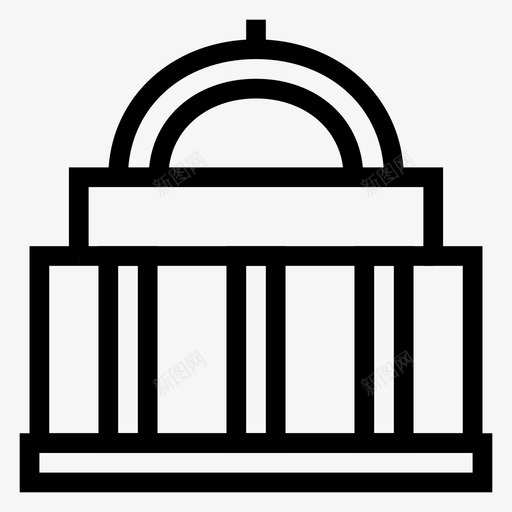 建筑银行城市图标svg_新图网 https://ixintu.com 商业 地产 城市 建筑 建筑房地产线图标 银行