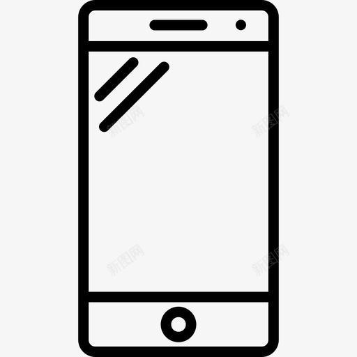 智能手机通话手机图标svg_新图网 https://ixintu.com 手机 智能手机 界面元素线 通话