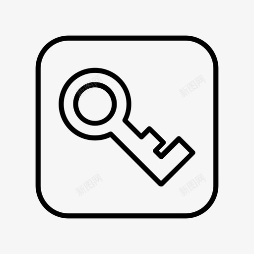 钥匙锁安全图标svg_新图网 https://ixintu.com 安全 用户界面 钥匙 锁