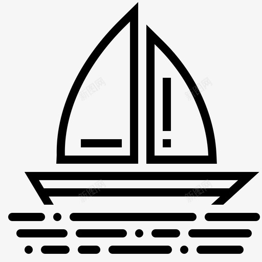 船假日帆船图标svg_新图网 https://ixintu.com 假日 夏天 帆船 度假 旅行 游艇 船
