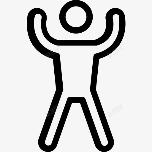 锻炼健身健康图标svg_新图网 https://ixintu.com 伸展 健康 健身 医疗线图标 锻炼