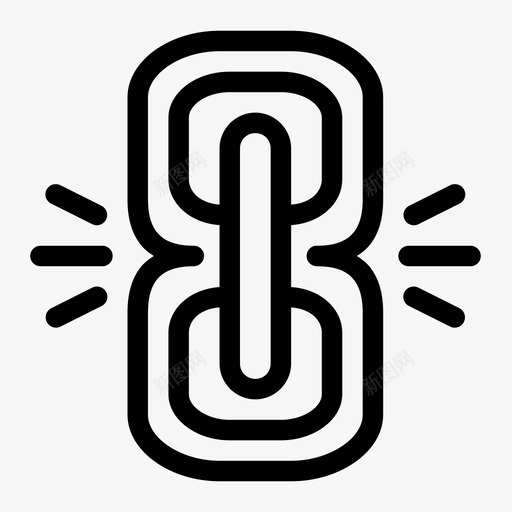 断开锁链折断图标svg_新图网 https://ixintu.com 折断 断开 锁链