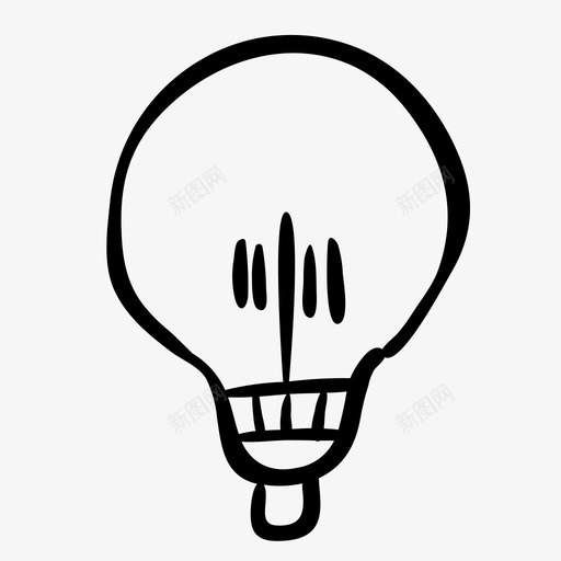 灯泡手绘构思图标svg_新图网 https://ixintu.com 思考 手绘 构思 涂鸦 灯泡
