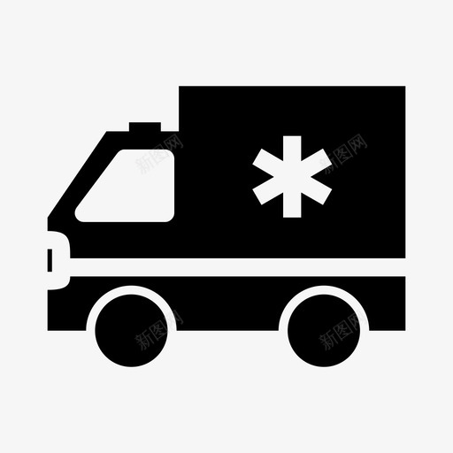救护车紧急情况医疗图标svg_新图网 https://ixintu.com 医疗 救护车 救援 紧急情况 警笛