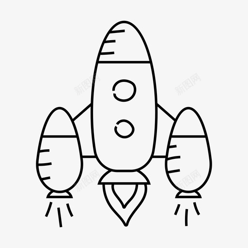 火箭手绘太空图标svg_新图网 https://ixintu.com 太空 太空火箭 宇宙飞船 手绘 火箭