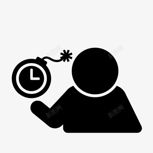 定时炸弹截止日期时限图标svg_新图网 https://ixintu.com 定时炸弹 截止日期 时限 紧急情况
