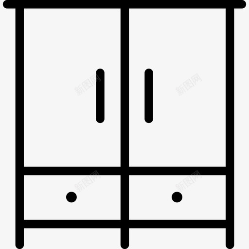 衣柜衣服家具图标svg_新图网 https://ixintu.com 家具 衣服 衣柜