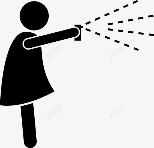 胡椒喷雾女孩女士图标svg_新图网 https://ixintu.com 女士 女孩 女性 女性女性女孩自卫 胡椒喷雾 自卫