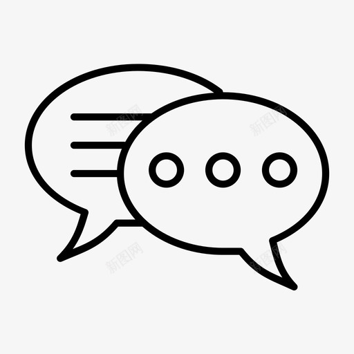 谈话灯泡聊天图标svg_新图网 https://ixintu.com 灯泡 留言 聊天 讲话 谈话