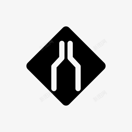 鸣叫小心狭窄图标svg_新图网 https://ixintu.com 小心 标志 狭窄 道路 鸣叫