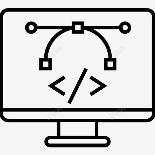 和编码贝塞尔工具开发图标svg_新图网 https://ixintu.com 1400网页和搜索引擎优化平面线图标 图形设计 开发 设计和编码 贝塞尔工具 钢笔工具