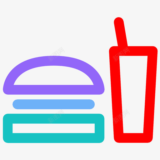 快餐饮料汉堡包图标svg_新图网 https://ixintu.com 快餐 汉堡包 饮料