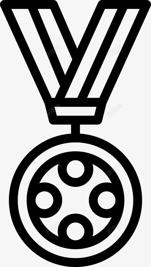 奖章奖品获奖者图标svg_新图网 https://ixintu.com 大明星奖大纲 奖品 奖章 获奖者