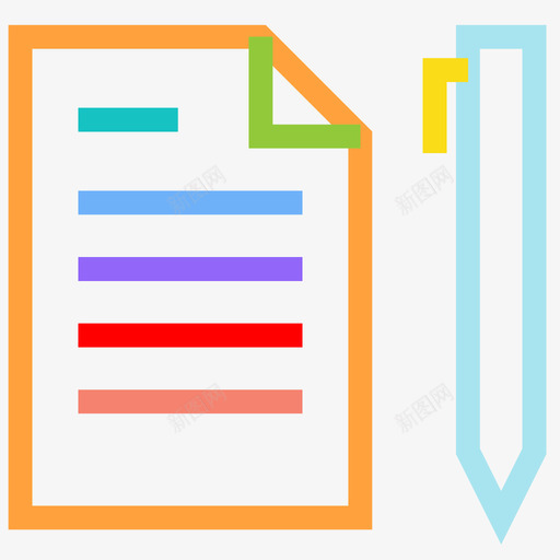 单笔图标svg_新图网 https://ixintu.com 单笔