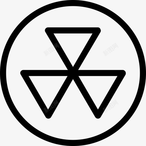 有毒危险核图标svg_新图网 https://ixintu.com 危险 放射性 有毒 核 科技线图标 辐射