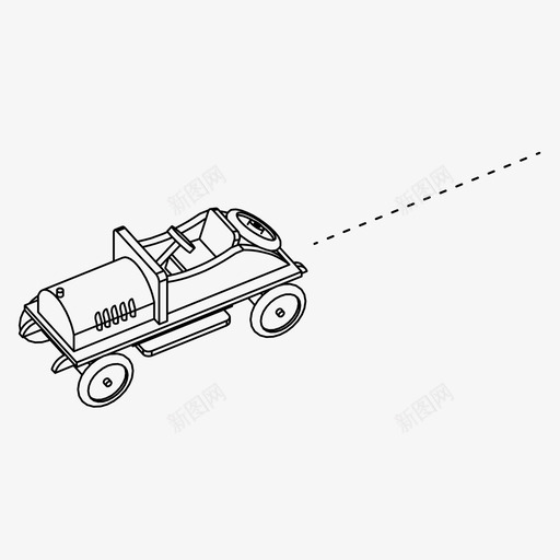 玩具车快比赛图标svg_新图网 https://ixintu.com 复古 快 比赛 玩具车 赛车