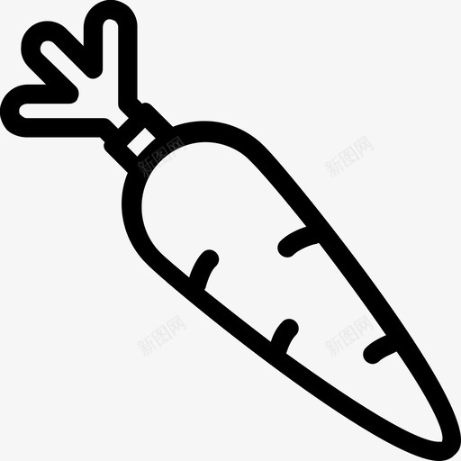 胡萝卜饮食食物图标svg_新图网 https://ixintu.com 胡萝卜 营养 蔬菜 食物 食物线图标 饮食