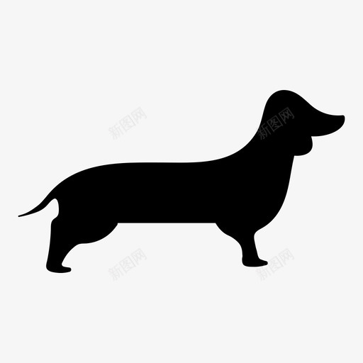 腊肠犬图标svg_新图网 https://ixintu.com 腊肠犬