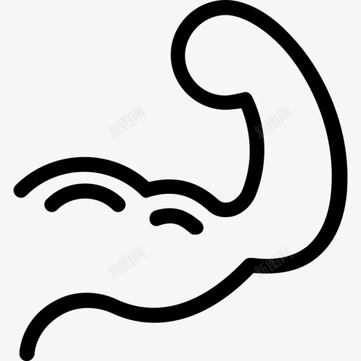 肌肉二头肌健身图标svg_新图网 https://ixintu.com 二头肌 健身 医疗线图标 强壮的手臂 肌肉 肌肉手臂