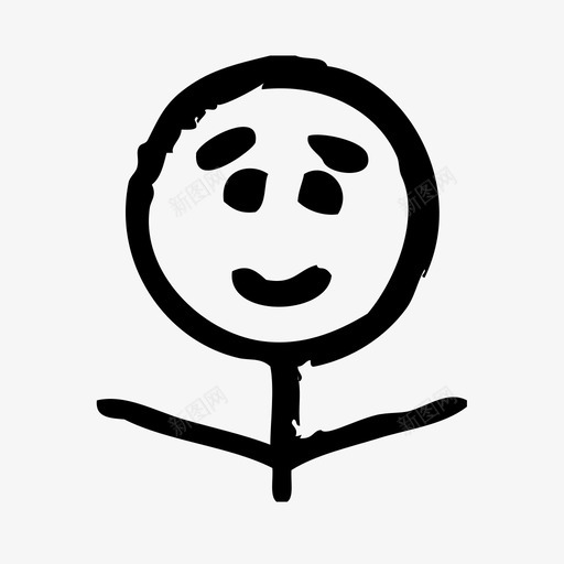 快活微笑粗略图标svg_新图网 https://ixintu.com 微笑 快活 粗略
