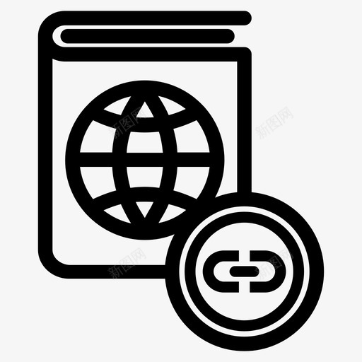 网络图书链接连接全球图标svg_新图网 https://ixintu.com 全球 宇宙 网络 网络图书链接 连接