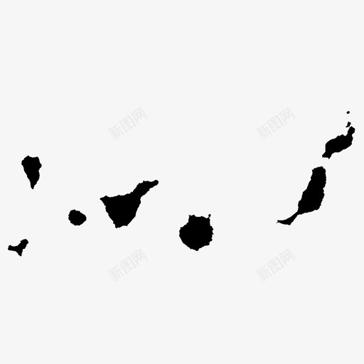 加那利群岛自治区地图图标svg_新图网 https://ixintu.com 加那利群岛 地区 地图 自治区 西班牙 西班牙自治区