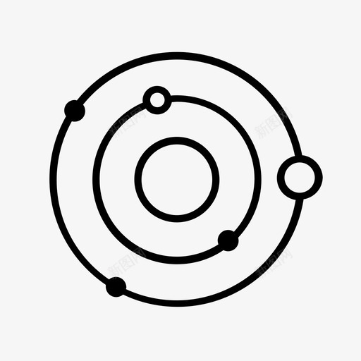 轨道物理研究图标svg_新图网 https://ixintu.com 太空旅行 太阳系 物理 研究 科学 轨道