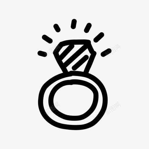 结婚戒指庆典手绘图标svg_新图网 https://ixintu.com 夏日海滩 庆典 戒指素描 手绘 爱情 结婚戒指