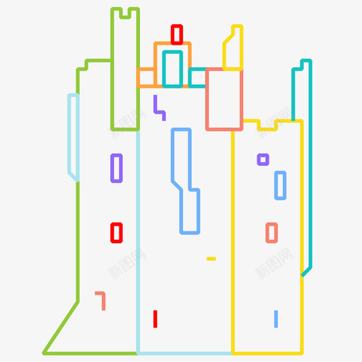 城堡废墟苏格兰图标svg_新图网 https://ixintu.com 城堡 威克 废墟 苏格兰